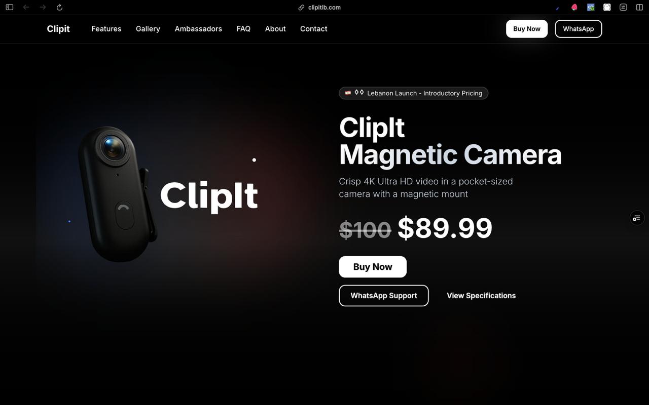 ClipIt — Lifestyle Action Camera Brand